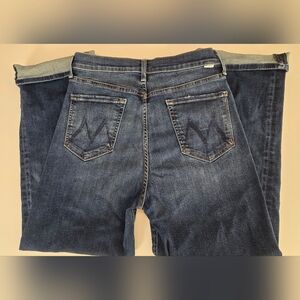 Mother The Rambler Ankle Don't Mind Me Jeans in Blue Size 31